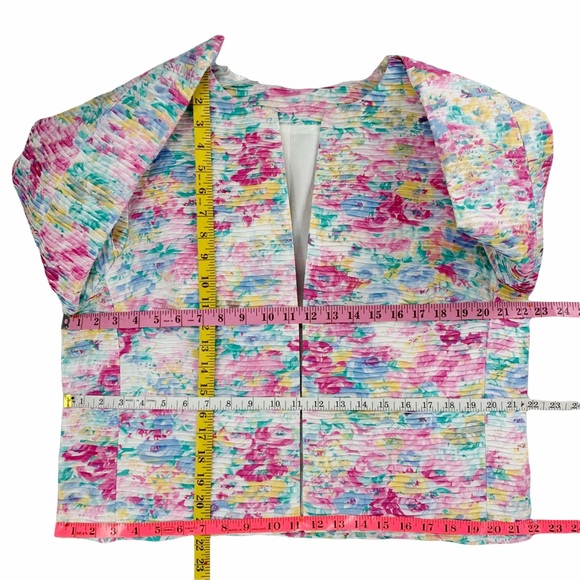 Vintage Margaret Smith Petite Bright and Bold Floral Blazer, Made in the… - Picture 13 of 14